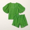 Toddler Adaptive Textured Polka Dot Ruffle 2pc Top and Bottom Set - kate spade new york x Target Green - 2 of 3