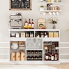 Modern Buffet Cabinet with LED Lights, White Sideboard Cabinet with 2 Glass Doors, Coffee Bar Cabinet with Adjustable Shelves for Kitchen Room - 2 of 4