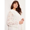 June + Vie by Roaman's Women's Plus Size Eyelet Shirtdress - 3 of 4