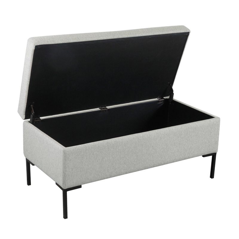 Large Storage Bench with Metal Legs - HomePop, 4 of 12
