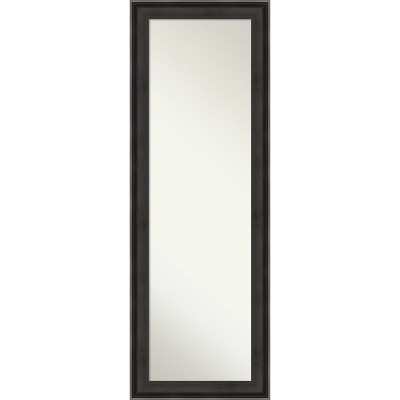 Amanti Art Allure Charcoal Non-Beveled Wood On the Door Mirror Full Length Mirror, Wall Mirror 52.5 in x 18.5 in