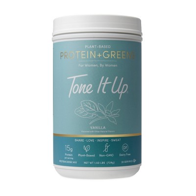 Tone It Up Plant-Based 28 servings Protein + Greens Powder - Vanilla - 25.6oz