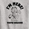 Boys' - Garfield - I'm Here Youre Welcome Graphic Long Sleeve Fleece Sweatshirt - 2 of 4