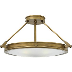 Hinkley Collier 22" High Heritage Brass White Disc Ceiling Light - 1 of 1
