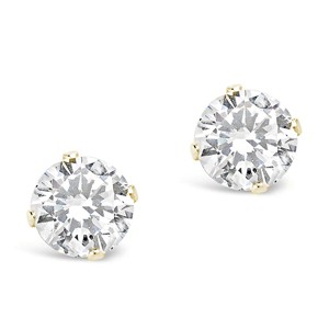 SHINE by Sterling Forever Sterling Silver CZ Stud Earrings - 1 of 3