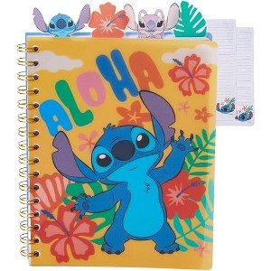 Lilo & Stitch Tab Journal Notebook, Spiral Bound, 96 Lined Pages, 8 x 7 inches, Yellow - 1 of 1