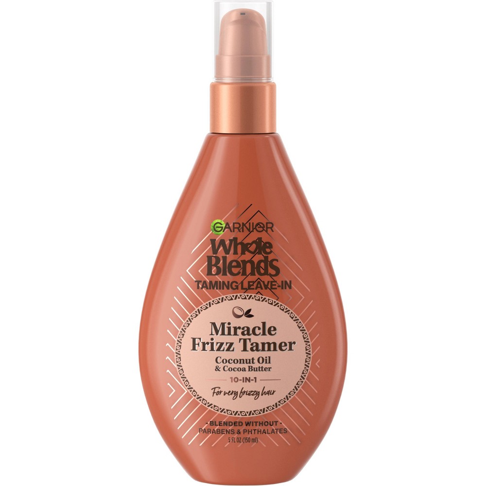 Photos - Hair Styling Product Garnier Whole Blends Miracle Frizz Tamer 10-in-1 Coconut Leave-In Treatment - 5 fl oz 