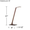 Possini Euro Design Bentley Modern Desk Lamp 21" High French Bronze Aluminum Metal LED Touch On Off Adjustable Head for Bedroom Living Room Office - 4 of 4