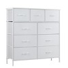 FONTOI Dressers 9 Drawer Fabric Tall Dresser Tower Closet Storage Clothes Chest of Drawers for Bedroom Nursery, White, 11.8"*39.37"*39.37" - 2 of 4