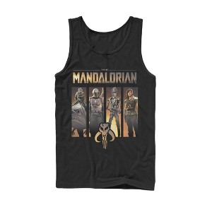 Men's Star Wars The Mandalorian Character Panel Tank Top - 1 of 4