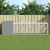 vidaXL Chicken Cage with Run - Light Gray, Galvanized Steel Coop, Ventilated Mesh Design, Weather-Proof Roof - 2 of 4