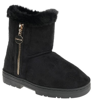 bebe Girl's Trendy Winter Boots, Kid's Boots with Zipper Detail for Little Kid/Big Kid