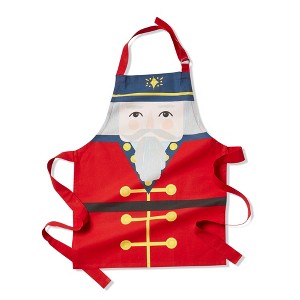 tagltd Nutcracker Solider Themed Red Trim Cotton Child Sized Apron 23.6H x 18.9W in. - 1 of 2