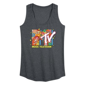 Women's - MTV - Logo Retro Collage Graphic Racerback Tank - 1 of 4