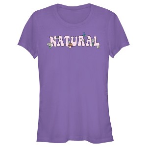 Juniors Womens Lost Gods Natural Flowers T-Shirt - 1 of 4