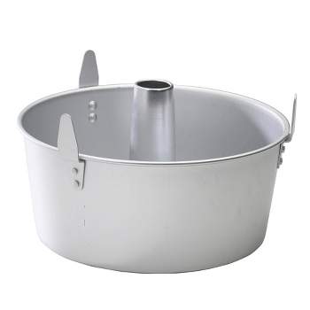 P&P CHEF Angel Food Cake Pan, Stainless Steel 10 Inch Cake Pan with Tube,  Round Cake Pan Pound Cake Baking Tin, Conical Hollow & One-piece Design