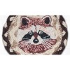 Earth Rugs Rustic Raccoon Design Jute Coaster 5"x5" Handmade Wildlife Drink Mat - 2 of 3