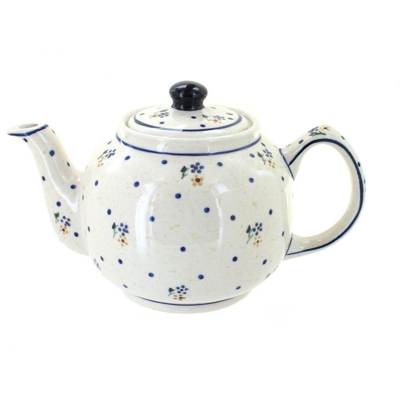 Blue Rose Polish Pottery 596 Zaklady Medium Teapot, 1 of 2