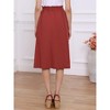 INSPIRE CHIC Women's Casual Elastic Waist Peasant A-Line Midi Skirts with Pockets - 4 of 4
