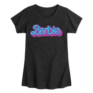 Girls' - Barbie - Pool Water Reflection Fitted Short Sleeve Graphic T-Shirt - 1 of 4