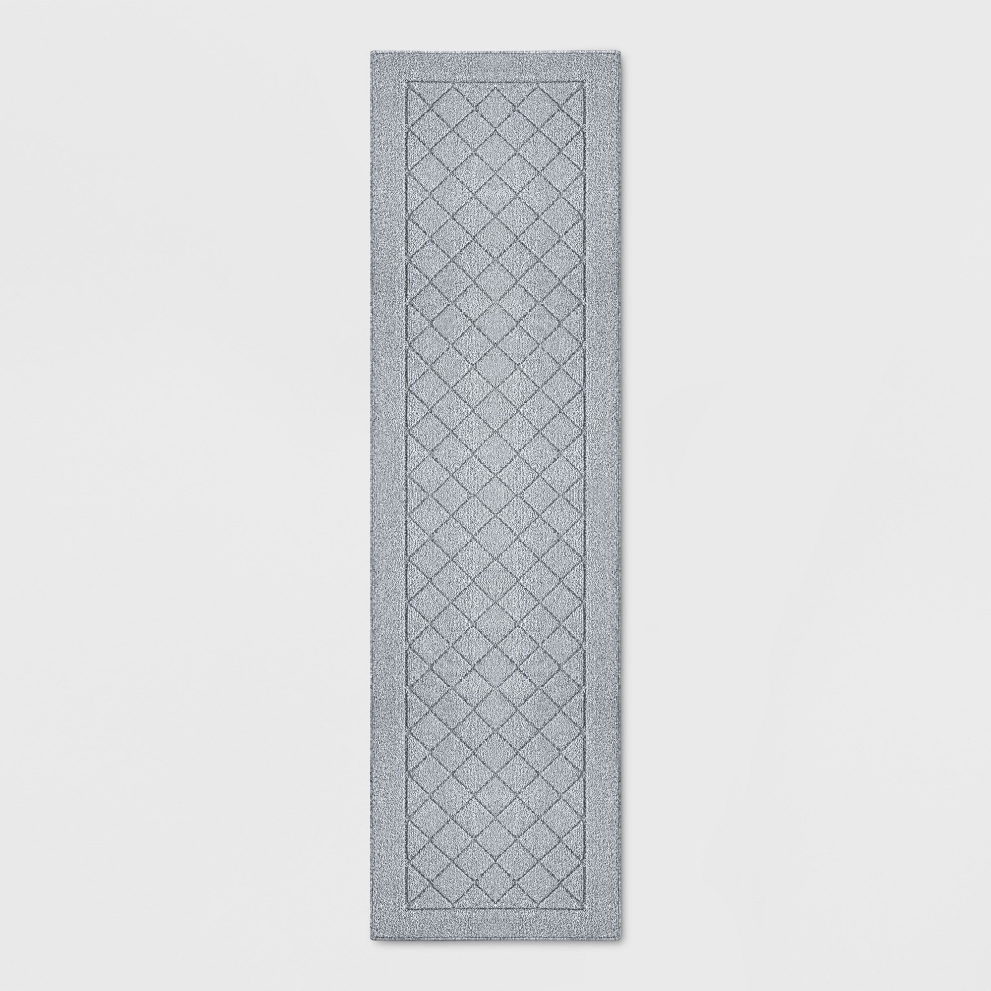 2'X7' Washable Runner Diamond Clarkson Tufted & Hooked Rug Gray - Threshold™