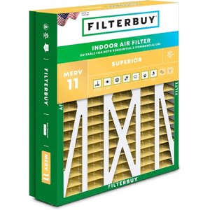 Filterbuy 21x21.5x5 Air Filter (1-Pack), Pleated MERV 11 Allergen Defense Replacement HVAC AC Furnace Filters for Trane & American Standard - 1 of 4