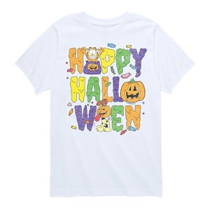 Boys' - Garfield - Happy Halloween Icons Short Sleeve Graphic T-Shirt - 1 of 4