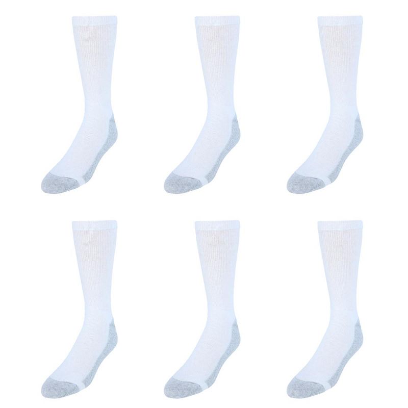 Hanes Men's Big and Tall Cushion Crew Socks (6 Pack), 2 of 3