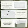 Mshliw 21.6" Wall-Mounted Bathroom Vanity with Ceramic Sink, Soft-Close Door, Left Storage, Modern Design - 4 of 4