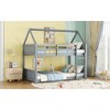 NicBex Twin Over Twin Bunk Bed with Ladder and Safety Guardrail,Twin Loft Bed with Headboards and Footboards,Rubber Wood Bunk Beds for Bedroom - 2 of 4