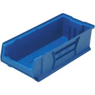 Quantum Storage Systems Hulk 24" Container, 23-7/8"L X 11"W X 7"H, Stackable, Polypropylene, Blue, Made In Usa