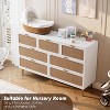 Coucheta Rattan 7 Drawer Dressers for Bedroom,  Large Chest of Drawers for Closet with Wide Top, Tall Dresser with Deep Drawers,Long Wooden Dresser - 4 of 4