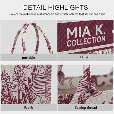 MKF Collection Canvas Beach Tote Shopper Bag, Adorabella | MKF Collection by Mia K - Black — фото 4