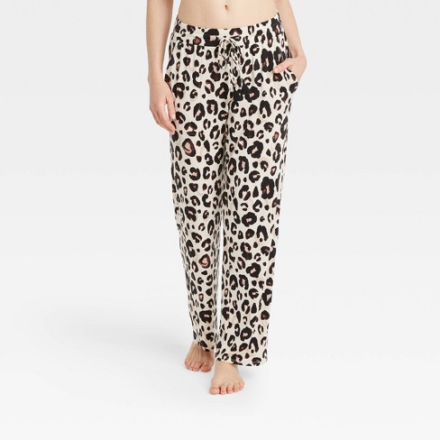 Women's Animal Print Beautifully Soft Pajama Pants Stars Beige :