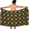 HAPPY BAY Men's Cover Up Hawaiian Summer Long Swim Trunk Swimwear For Men Vacation Beach Holidays Beachwear Pareo One Size Multicolored, Floral - 4 of 4