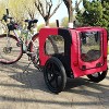 Kumasinova Foldable Dog Bike Trailer,66LBS Dog Cart,Pet Bike Trailer with Canopy,Mesh,Safety Leash,Reflective Lights,Universal Bike Coupler - 2 of 4