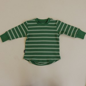 Kids Ozzy Waffle Fabric Long Sleeve Tee Shirt - Olive + Scout - 1 of 4