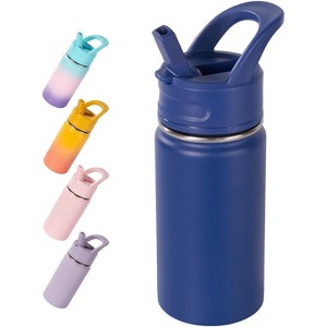 12oz Kids Water Bottle for School, Toddler Water Bottles with Straws, Insulated Water Bottles for Boys&Girls - 1 of 4