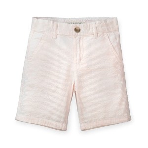 Hope & Henry Boys' Seersucker Short (Light Pink Seersucker, 3-6 Months) - 1 of 4
