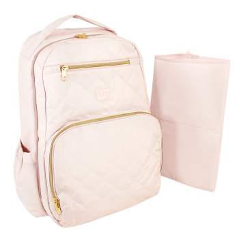 Hudson Baby Premium Diaper Bag Backpack and Changing Pad, Powder Pink, One Size