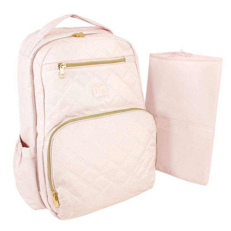 Hudson Baby Premium Diaper Bag Backpack and Changing Pad, Powder Pink, One Size, 1 of 6