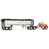 First Gear DCP 1/64 Orange Chevrolet Bison Day Cab with East End Dump Trailer 60-1925 - 3 of 4