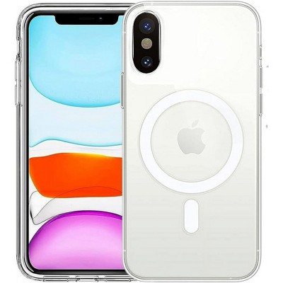 Entronix [Magnetic] Case Compatible with iPhone XS Max - [Hard Back] Slim Clear