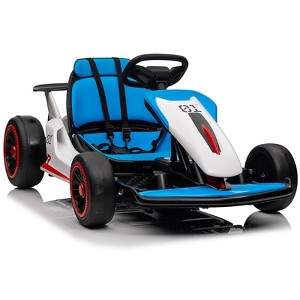 Kids Go Kart, Ride On Drift Kart with Dual 200W Motors, 24V Battery Powered Electric Drift Car, Outdoor 2-Speed Ride On Racing Toy - 1 of 4
