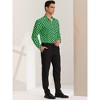 Lars Amadeus Men's Button Down Long Sleeves Casual Polka Dots Print Shirts - 4 of 4