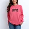 Simply Sage Market Women's Embroidered Wifey Arched Varsity Long Sleeve Garment Dyed Tee - 2 of 3