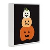 Stupell Industries Happy Jack-o-Lanterns on Black Framed Giclee Art - 2 of 4