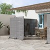 Lirago 72 in. Galvanized Metal Outdoor Privacy Screens Garden Outdoor Fence Gray - 3 of 4