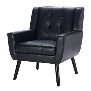 Cesicia Black Accent Chair Ergonomics Accent Chair Living Room Chair Bedroom Chair Home Chair - 1 of 4