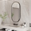 Artloge Oval Living Room Mirror Modern Decorative Wall Mirror Metal Framed Mirror - 4 of 4